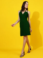 KOTTY Women's Solid Knee Length Dress