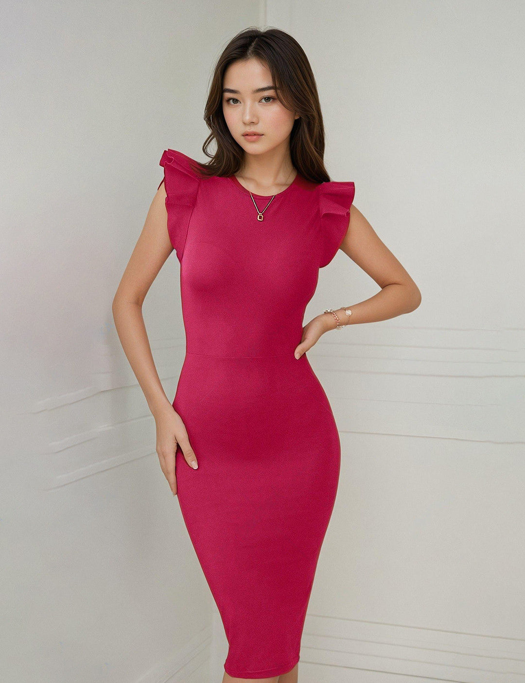KOTTY Women's Stylish Looking Valentno Febric Dress
