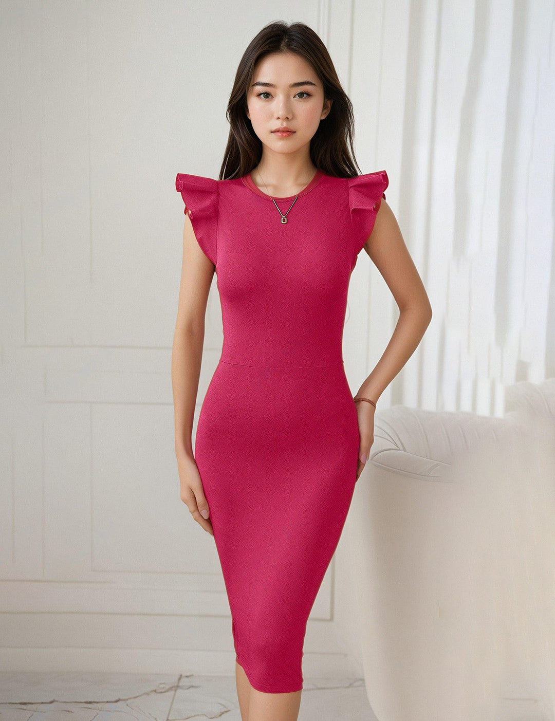 KOTTY Women's Stylish Looking Valentno Febric Dress