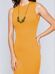 KOTTY Women's Solid Sleeveless Maxi Stylish looking Dress