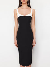KOTTY Women's solid Bodycon Knee Length Dress