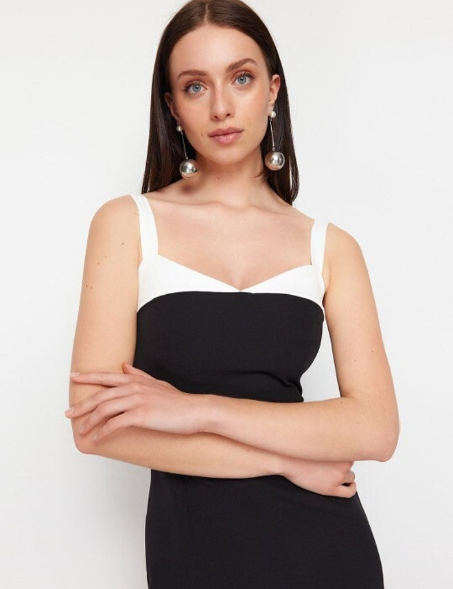 KOTTY Women's solid Bodycon Knee Length Dress
