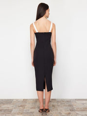 KOTTY Women's solid Bodycon Knee Length Dress