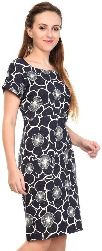 KOTTY Women's V-Neck Puff Sleeves Bodycon Dress