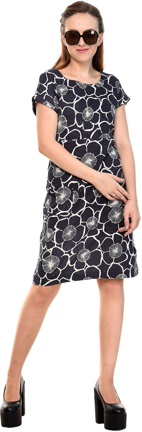 KOTTY Women's V-Neck Puff Sleeves Bodycon Dress