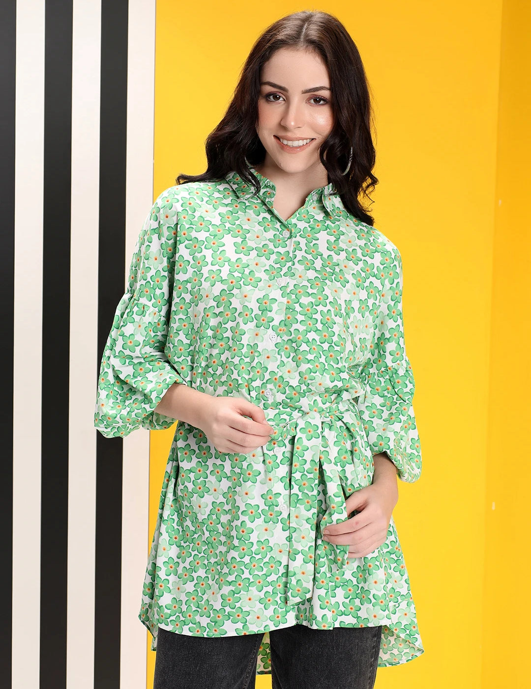 4 Sleeve Quaking Grass Causal Dress 