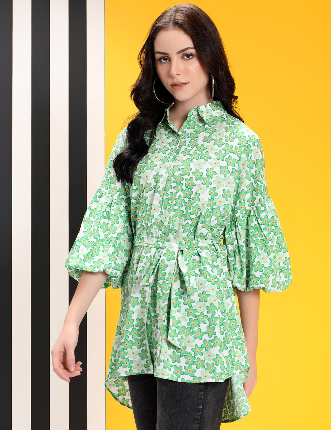 4 Sleeve Quaking Grass Causal Dress 
