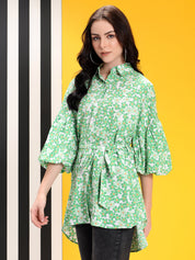 KOTTY Women's Floral 3/4 Sleeve Quaking Grass Causal Dress 