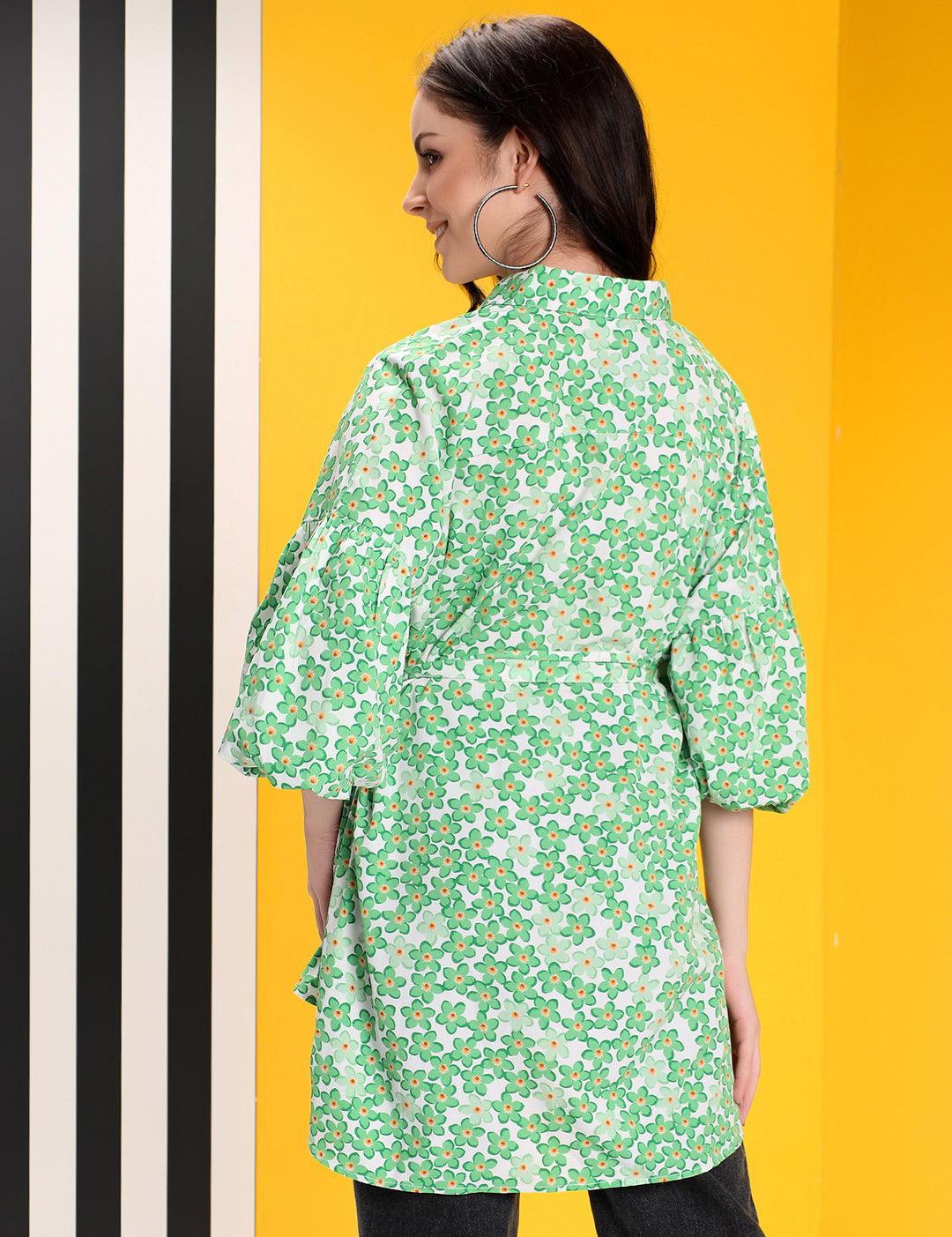 4 Sleeve Quaking Grass Causal Dress 