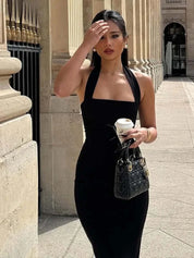 KOTTY Women's Solid Cynical Black Stylish Dress