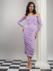 KOTTY Women's Solid Lavendula Casual Dress