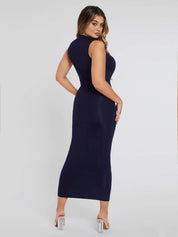 Women Elegant Sleeveless A-Line Party Wear Midi Dress