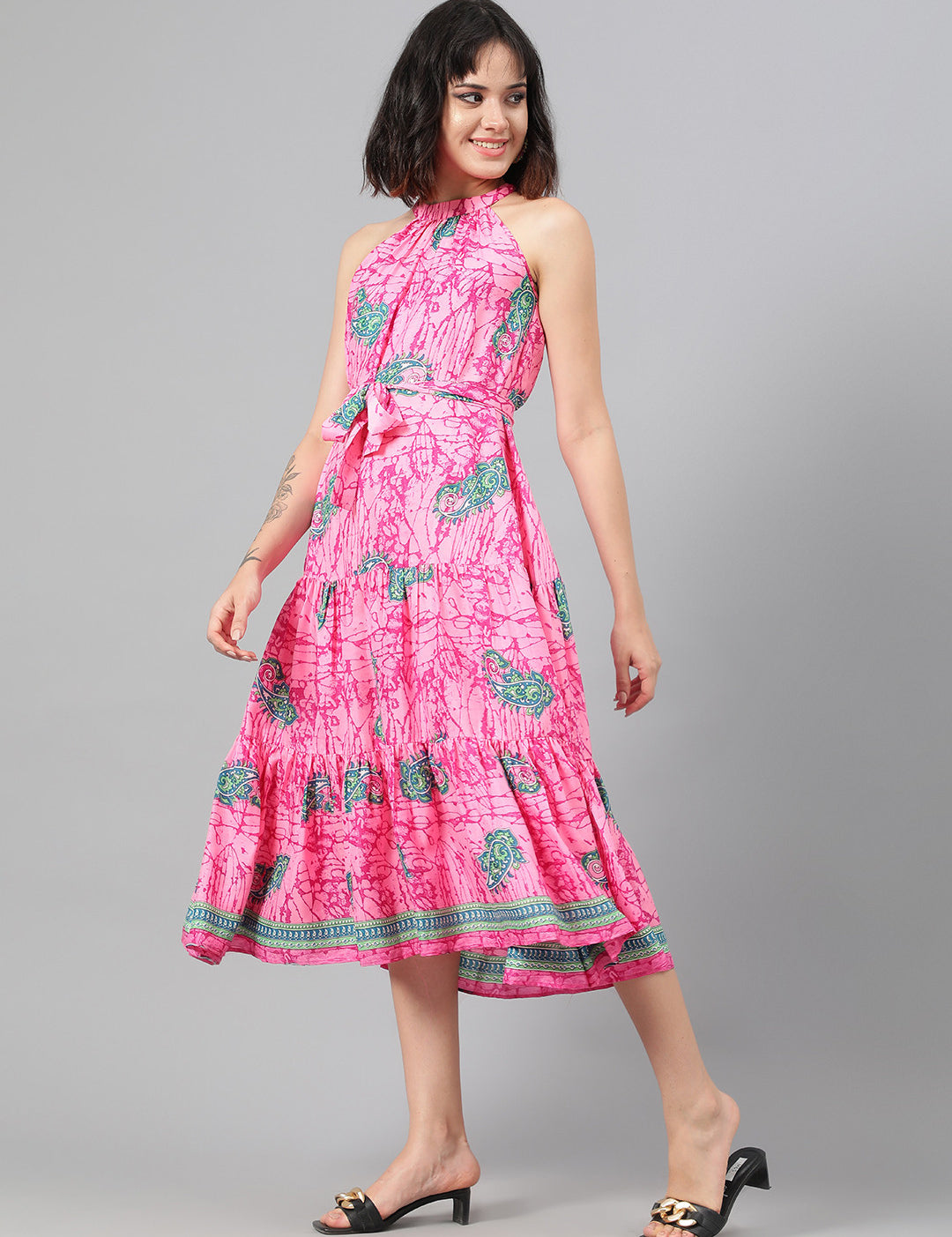 KOTTY Women's Boat Neck Maxi Dress