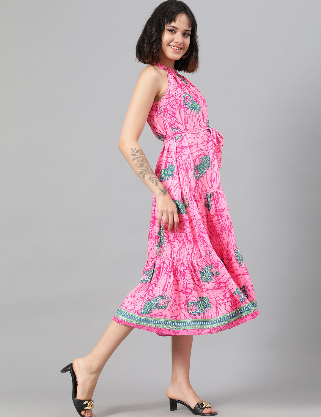 KOTTY Women's Boat Neck Maxi Dress
