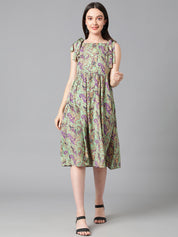 KOTTY Women's Shoulder Straps A-Line Midi Dress