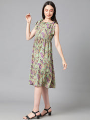 KOTTY Women's Shoulder Straps A-Line Midi Dress