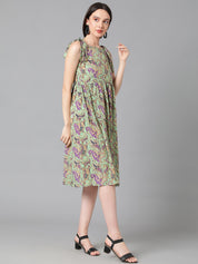 KOTTY Women's Shoulder Straps A-Line Midi Dress
