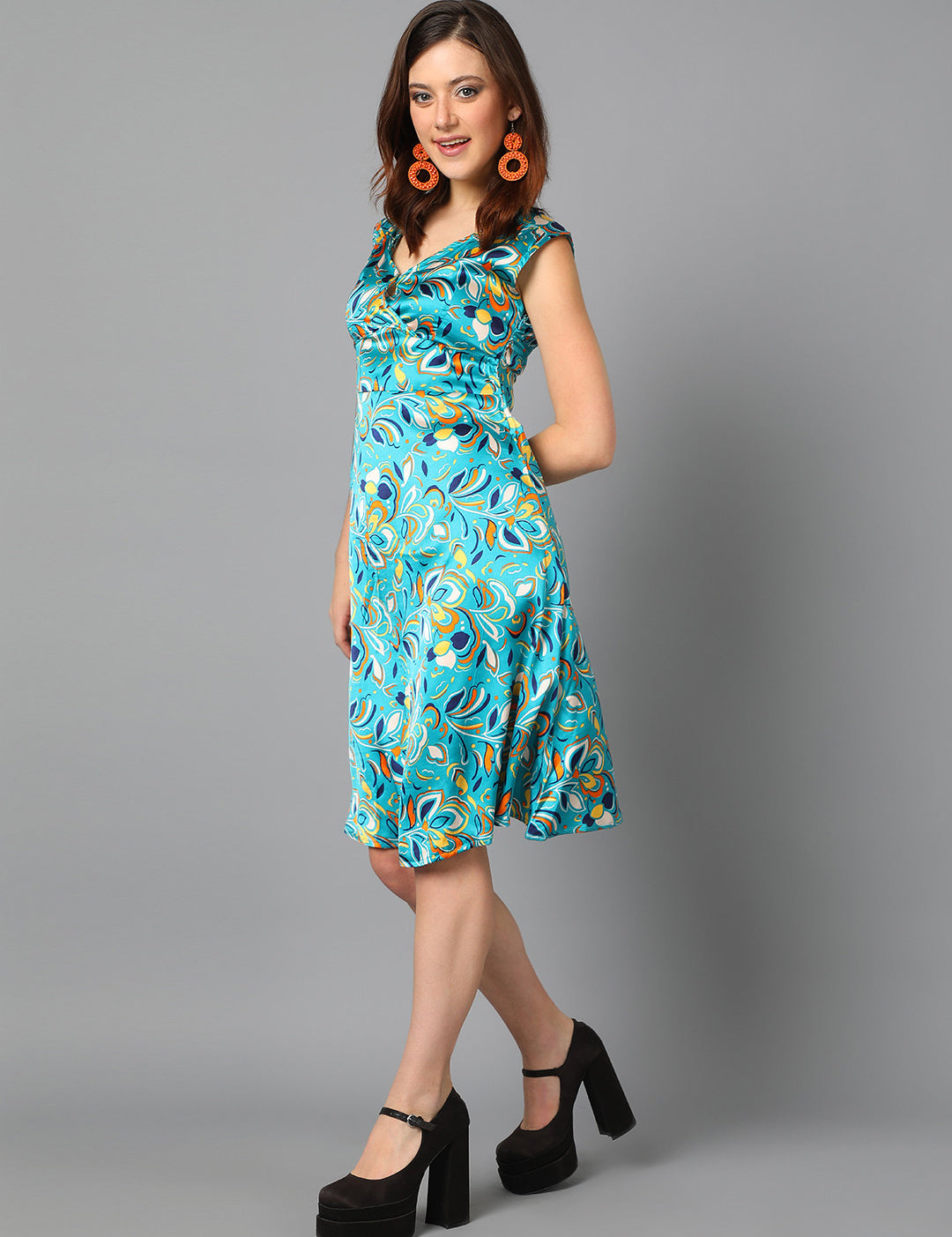 KOTTY Women's Shoulder Straps A-Line Dress