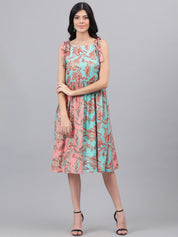 KOTTY Women's Shoulder Straps A-Line Midi Dress
