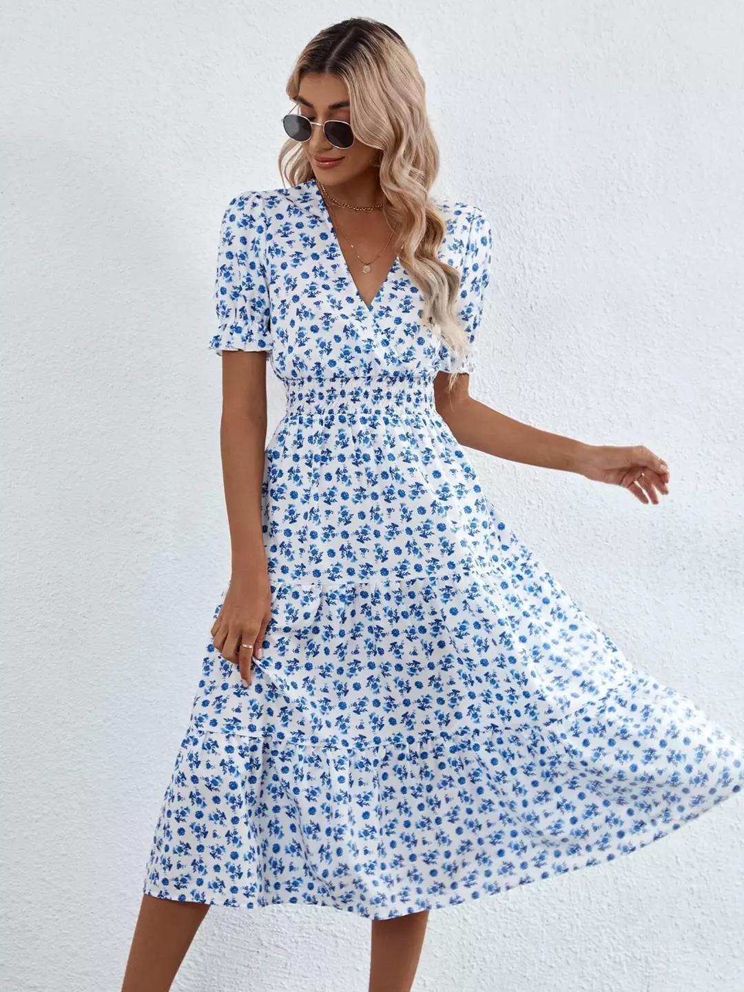 KOTTY Women's Abstract Printed Sheath Midi Dress