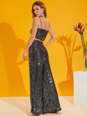 KOTTY Women Two Piece Dress Dark Blue Maxi/Full Length Dress 