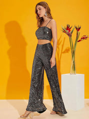 KOTTY Women Two Piece Dress Dark Blue Maxi/Full Length Dress 