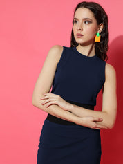 KOTTY Women Two Piece Dress Blue Above Knee/Mid Thigh Length Dress 