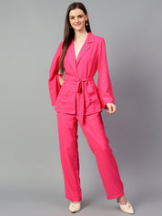 KOTTY Women Two Piece Dress Pink Maxi/Full Length Dress 