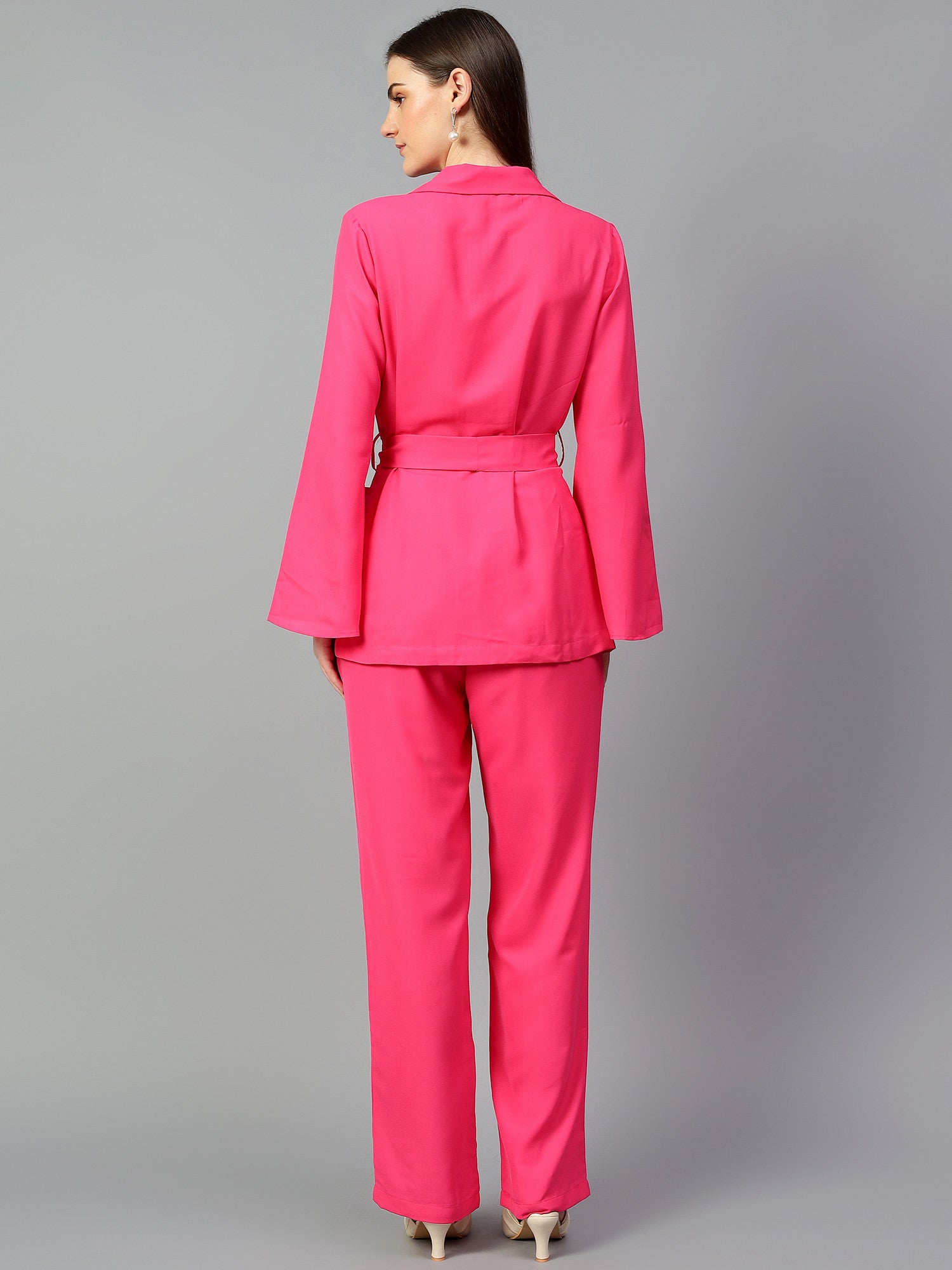 KOTTY Women Two Piece Dress Pink Maxi/Full Length Dress 