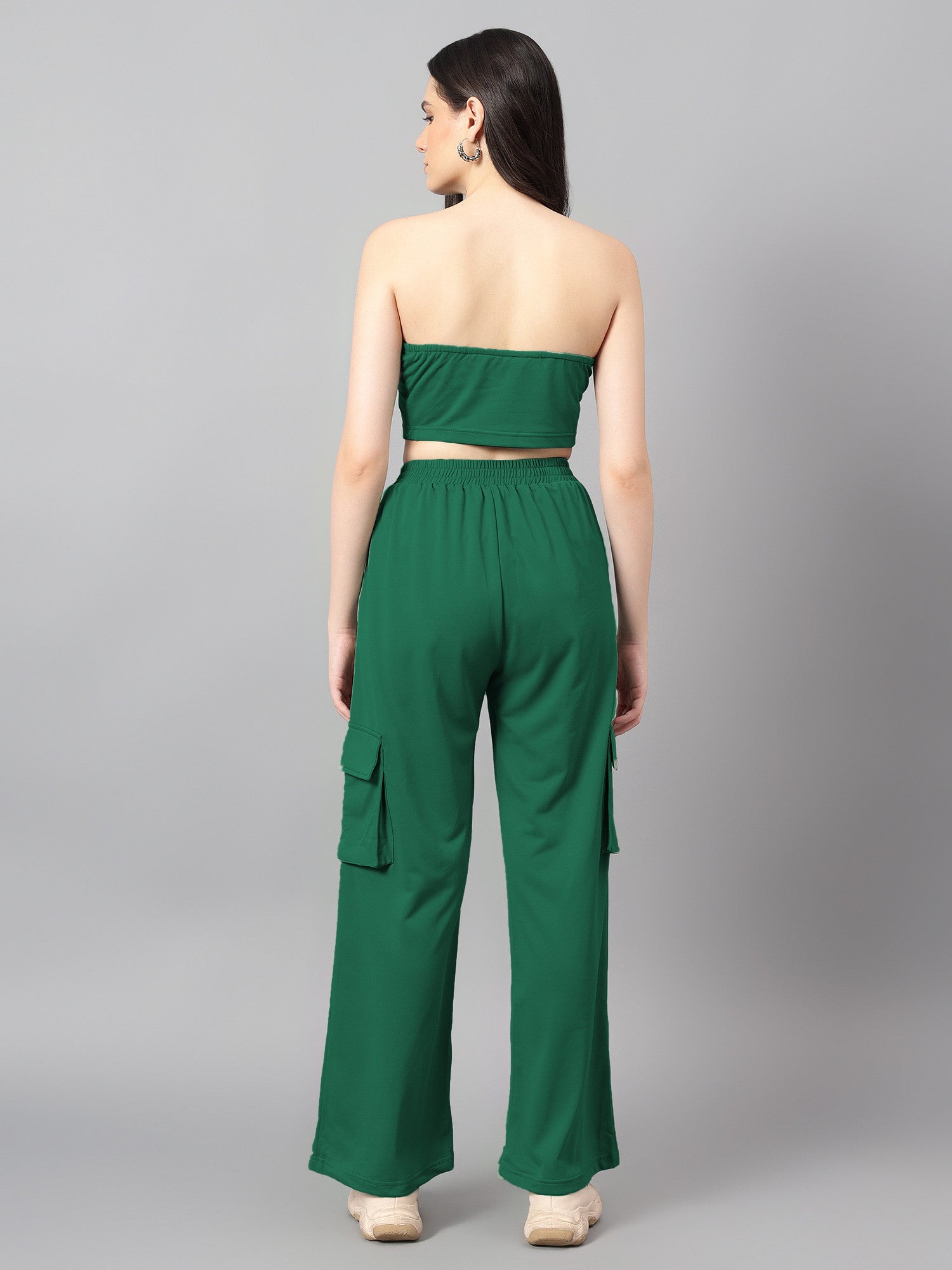 KOTTY Women Two Piece Dress Green Maxi/Full Length Dress 