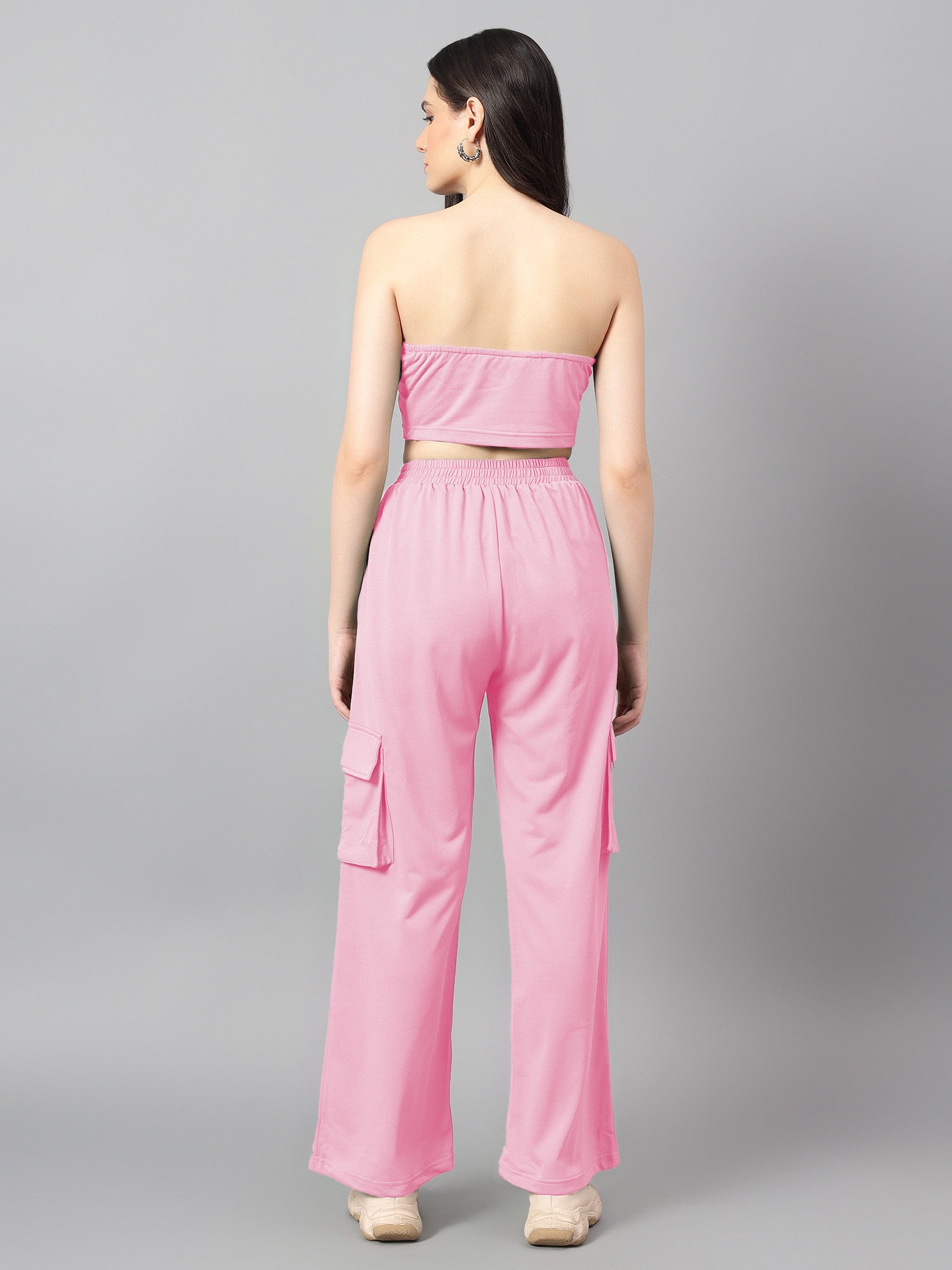 KOTTY Women Two Piece Dress Pink Maxi/Full Length Dress 