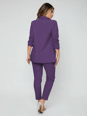 Purple Women’s Blazer Pants Co-Ord Set