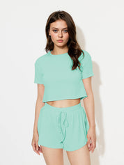 KOTTY Women Two Piece Dress Green Mini/Short Dress 