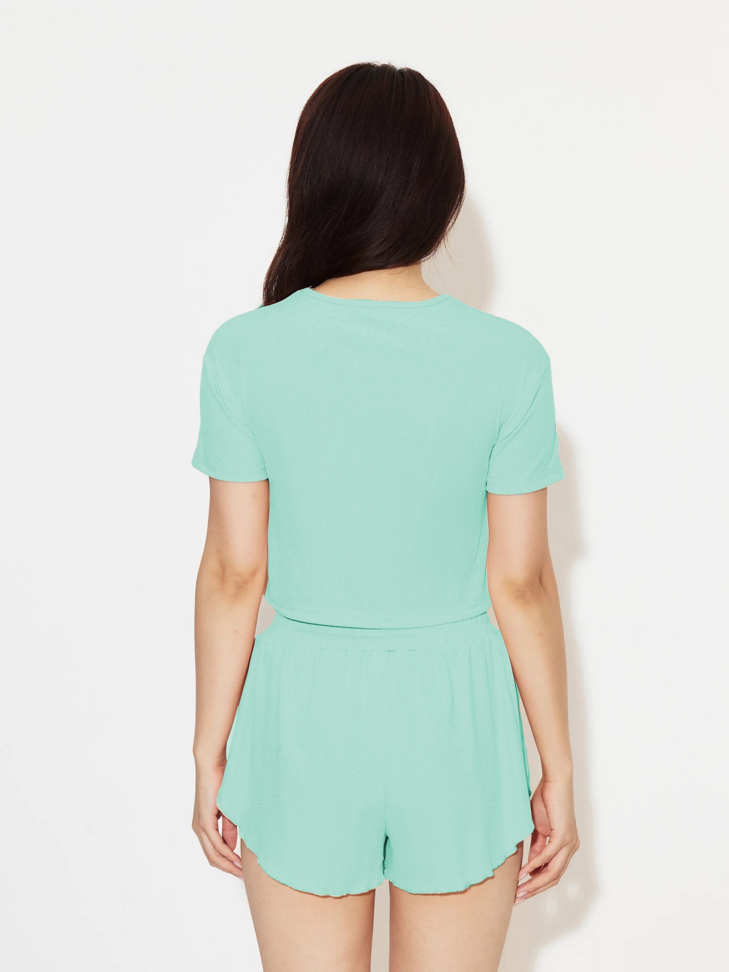 KOTTY Women Two Piece Dress Green Mini/Short Dress 