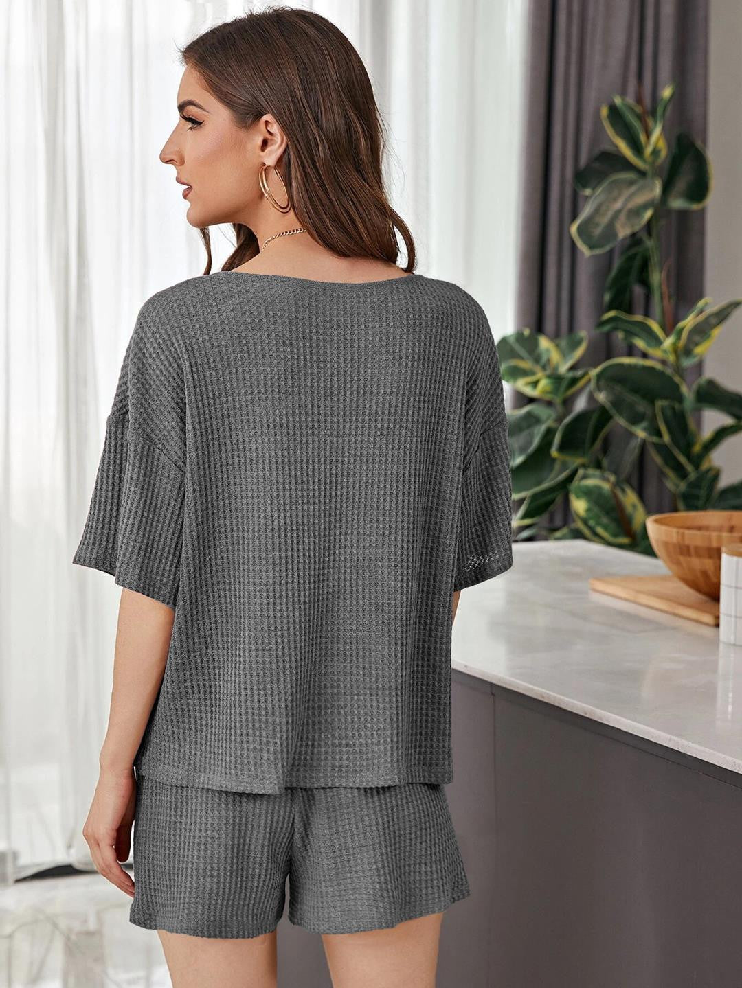 KOTTY Women Two Piece Dress Grey Mini/Short Dress 