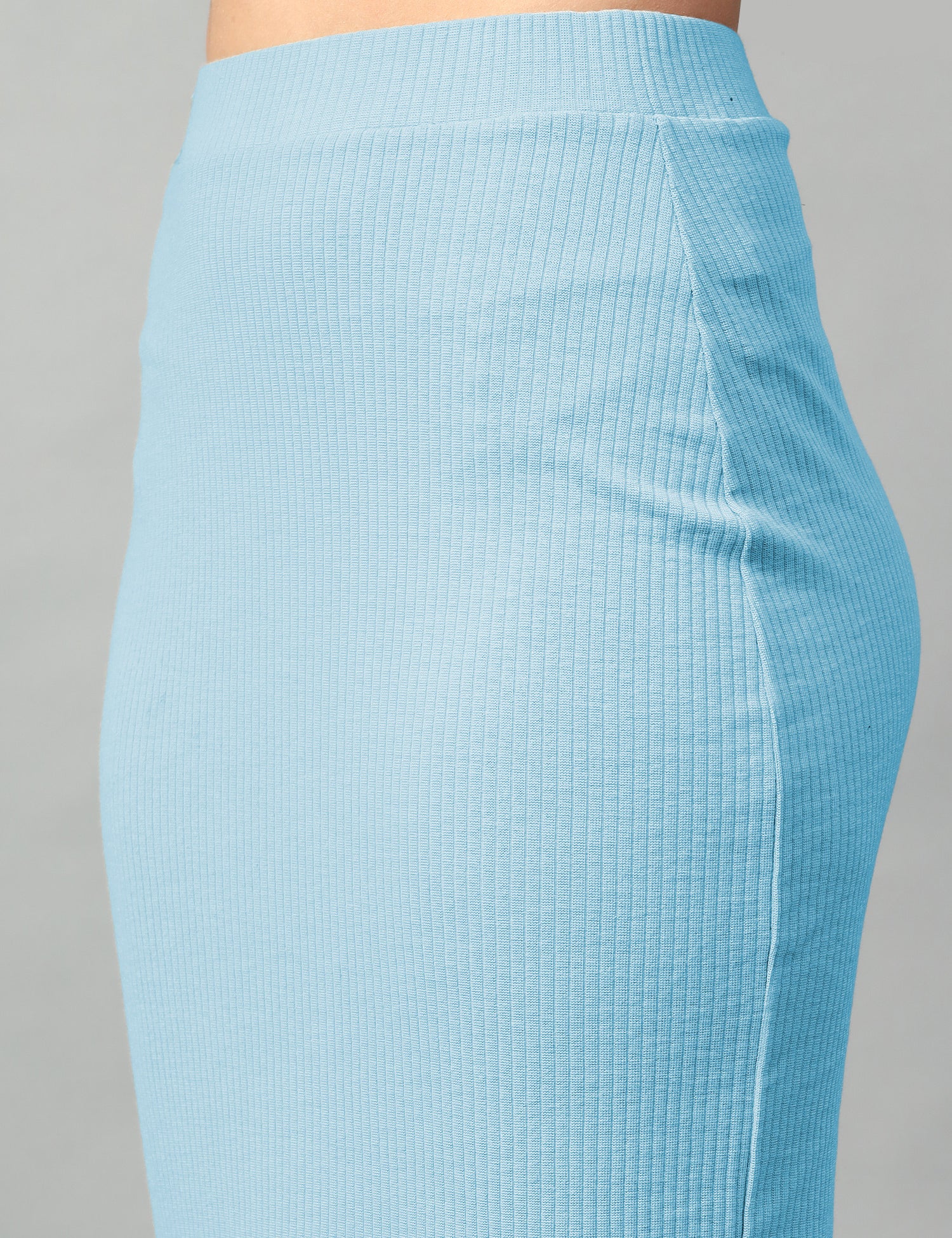 KOTTY Women Two Piece Dress Light Blue Below Knee Dress 