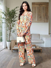 KOTTY Women Two Piece Dress Multicolor Maxi/Full Length Dress 