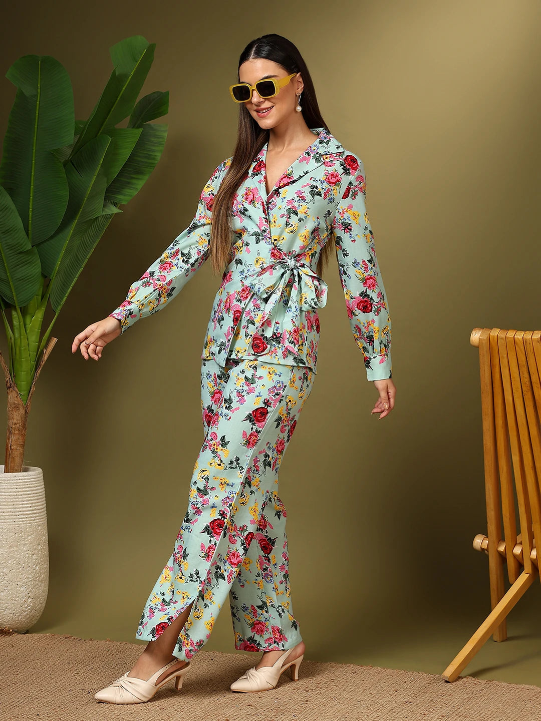 KOTTY Women Two Piece Dress Multicolor Maxi/Full Length Dress 