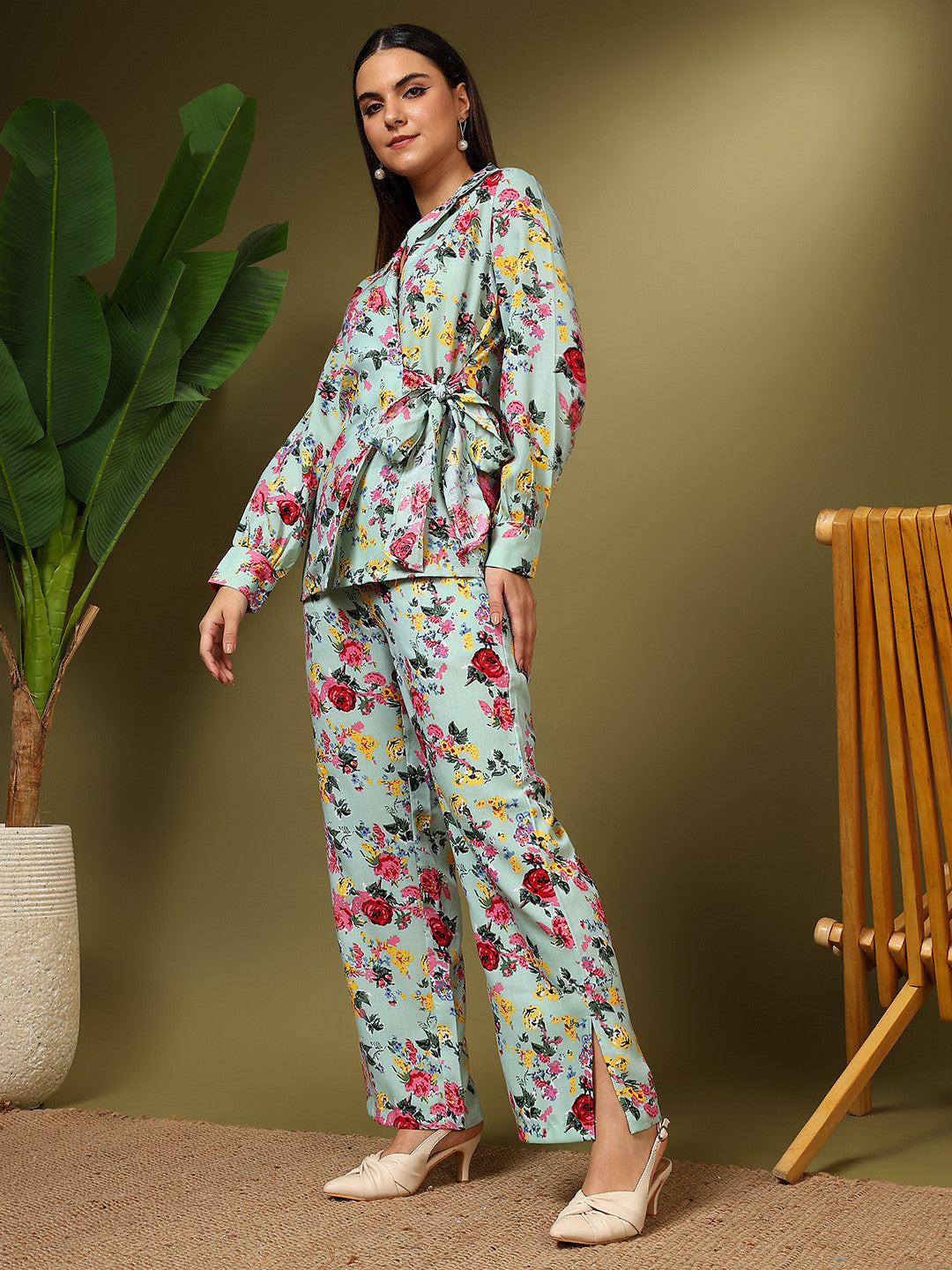KOTTY Women Two Piece Dress Multicolor Maxi/Full Length Dress 