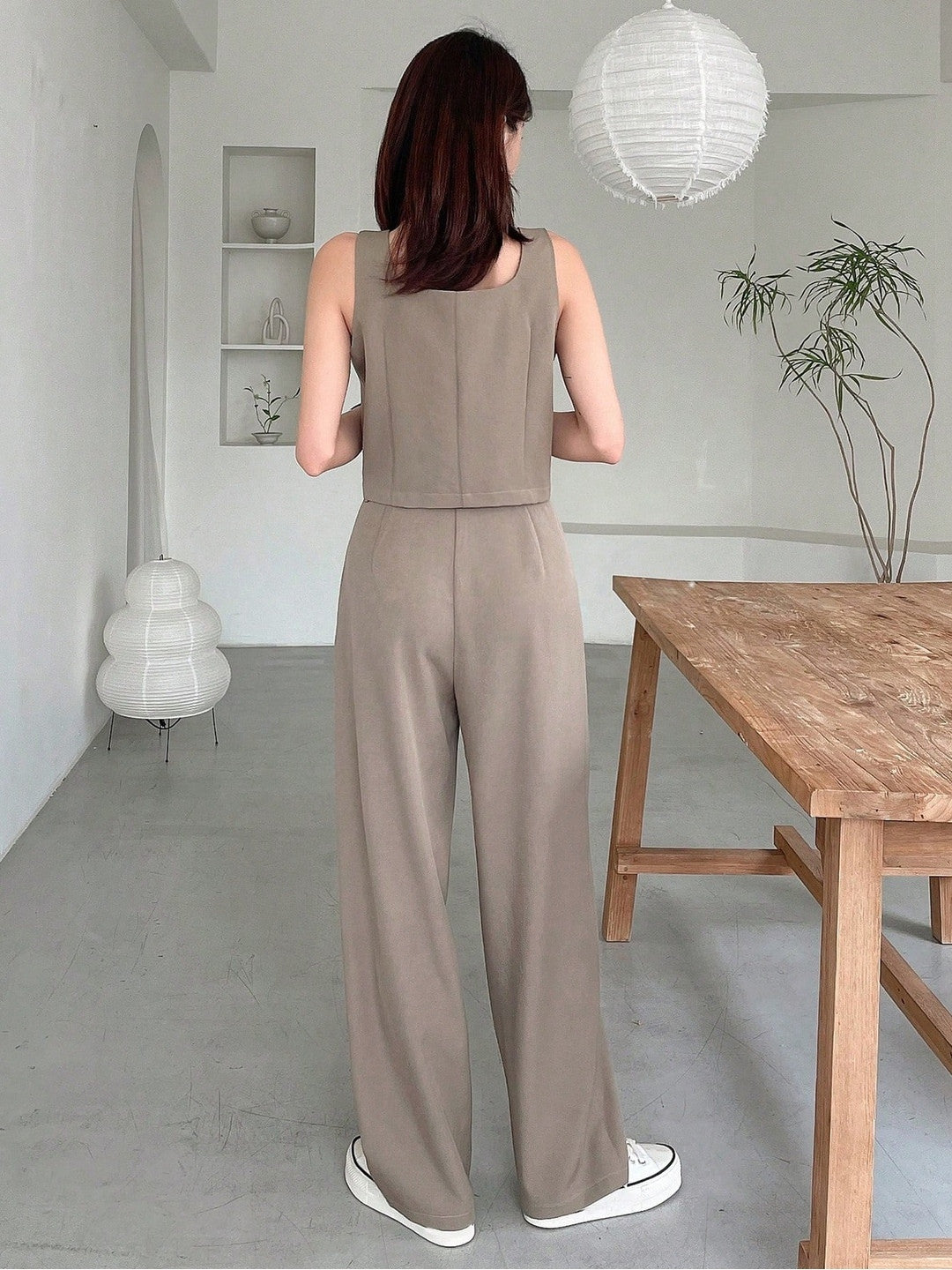 KOTTY Women Two Piece Dress Brown Maxi/Full Length Dress 