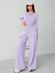 KOTTY Women Two Piece Dress Purple Maxi/Full Length Dress 