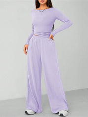 KOTTY Women Two Piece Dress Purple Maxi/Full Length Dress 