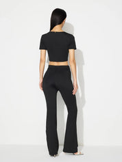 KOTTY Women Two Piece Dress Black Maxi/Full Length Dress 