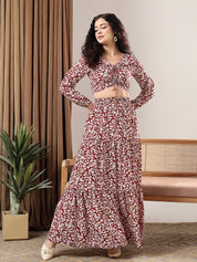 KOTTY Women Two Piece Dress Multicolor Maxi/Full Length Dress 