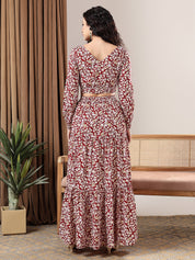 KOTTY Women Two Piece Dress Multicolor Maxi/Full Length Dress 