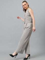 KOTTY Women Two Piece Dress Grey Maxi/Full Length Dress 