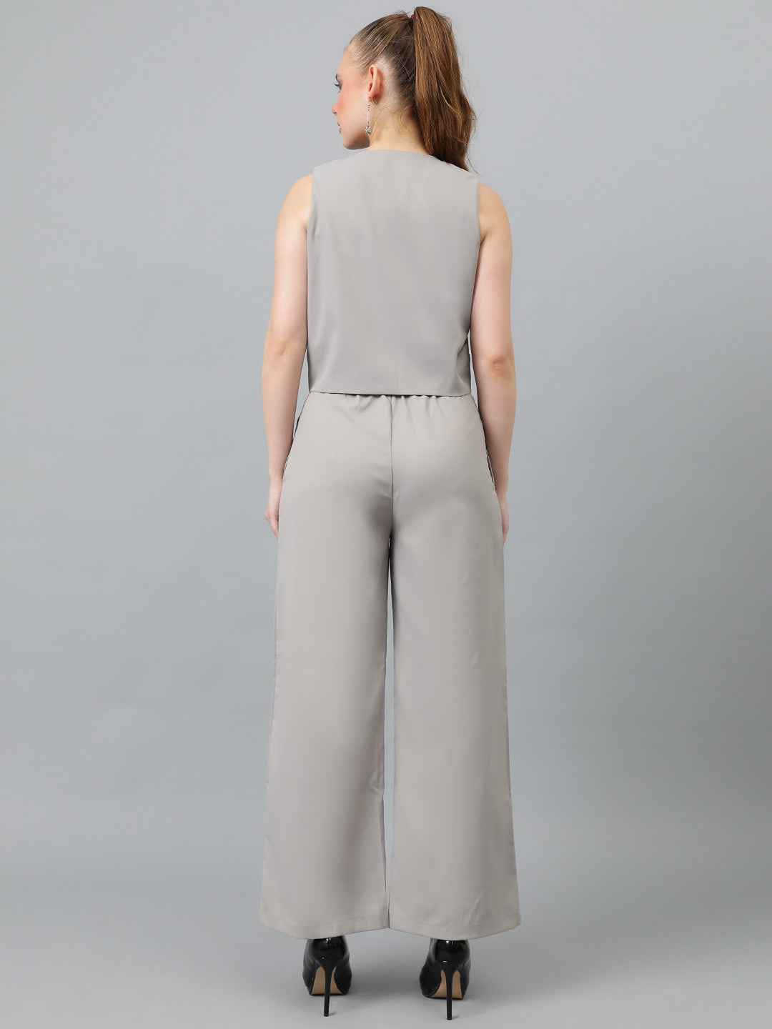 KOTTY Women Two Piece Dress Grey Maxi/Full Length Dress 