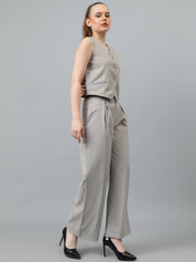 KOTTY Women Two Piece Dress Grey Maxi/Full Length Dress 