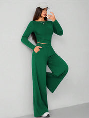 KOTTY Women Two Piece Dress Green Maxi/Full Length Dress 