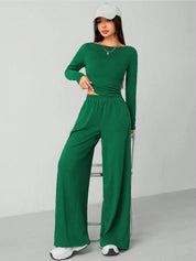 KOTTY Women Two Piece Dress Green Maxi/Full Length Dress 